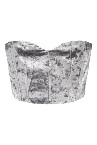 Top bustier - Plateado