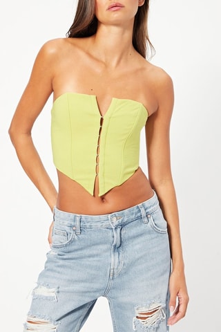 Crop top bustier - Verde