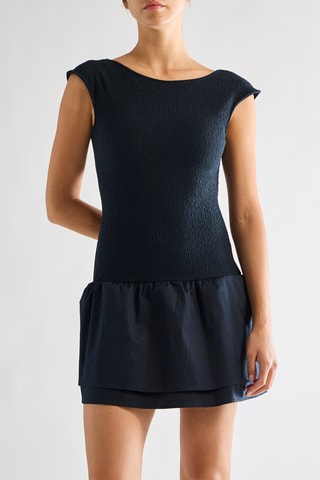 Vestido evasé - Azul marino