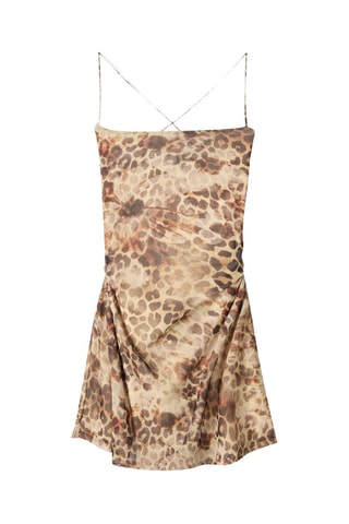 Vestido evasé - Marrón