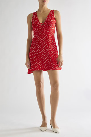 Vestido evasé - Rojo