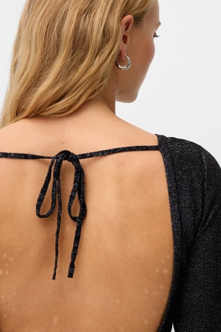 Vestido midi - Negro jaspeado