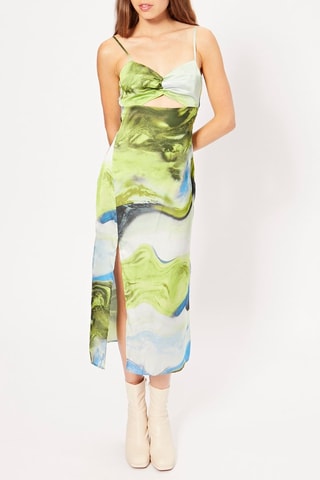 Vestido midi - Verde oliva