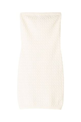 Vestido bustier - Blanco roto