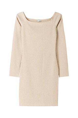 Vestido recto - Beige