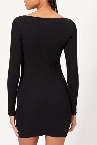 Vestido jersey - Negro