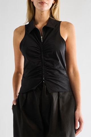 Camisa sin mangas - Negro