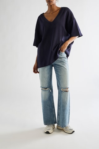 Camiseta oversize - Azul marino