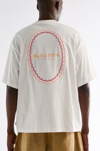 Camiseta relaxed fit Hotel paradiso - Crudo