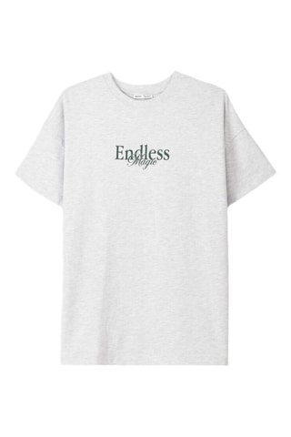 Camiseta - Gris claro jaspeado