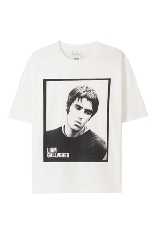Camiseta regular fit Liam Gallagher - Blanco