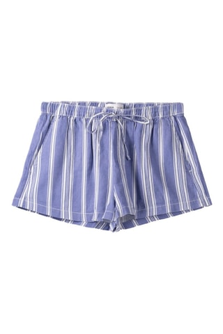 Short de lino - Azul