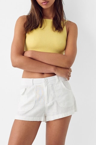 Short de lino - Crudo
