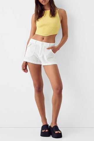 Short de lino - Crudo