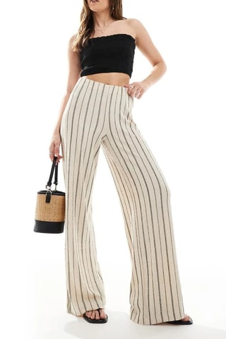 Pantalón de tiro alto - Beige