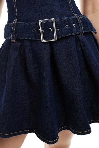 Vestido bustier vaquero - Azul oscuro