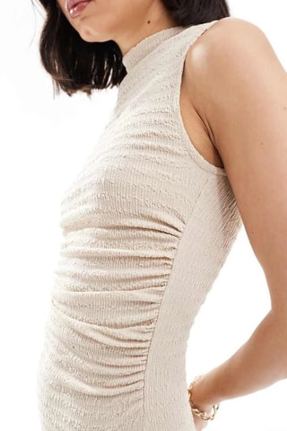 Vestido midi - Beige