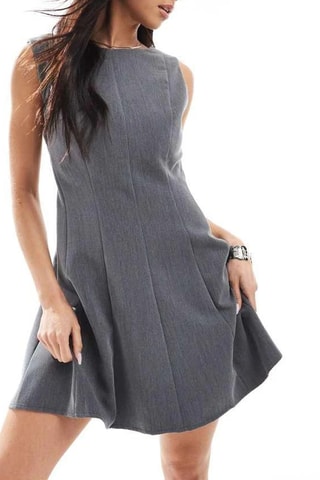 Vestido trapecio - Gris
