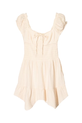 Vestido evasé - Beige