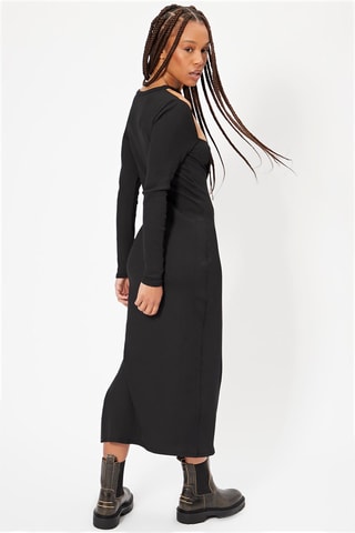 Vestido midi de tubo - Negro