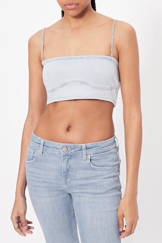 Crop top vaquero - Azul claro