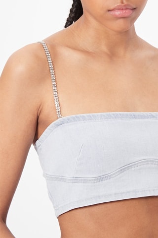 Crop top vaquero - Azul claro