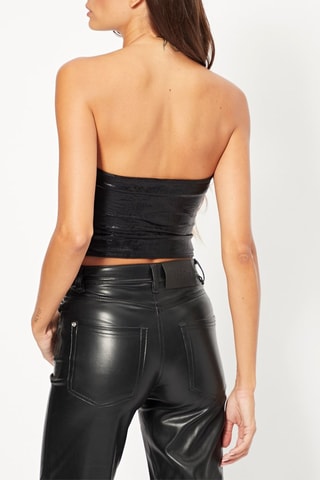 Crop top bustier - Negro