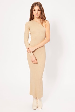 Vestido asimétrico - Beige