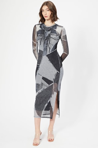 Vestido recto - Gris
