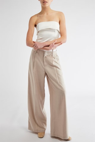 Pantalón wide leg - Beige