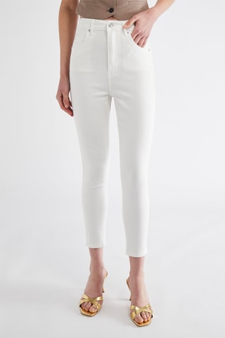 Pantalón 7/8 de tiro alto - Blanco