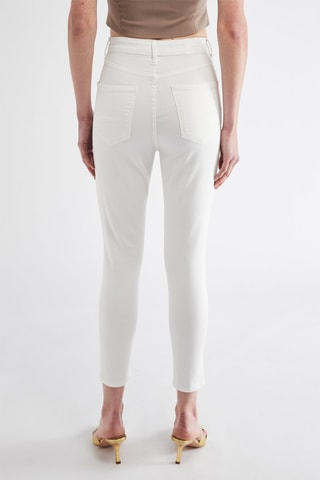 Pantalón 7/8 de tiro alto - Blanco