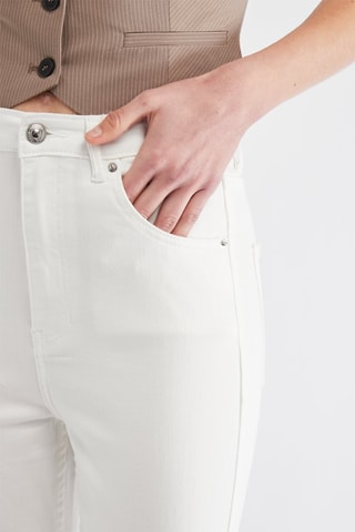 Pantalón 7/8 de tiro alto - Blanco