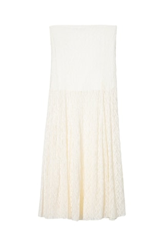 Falda midi - Blanco