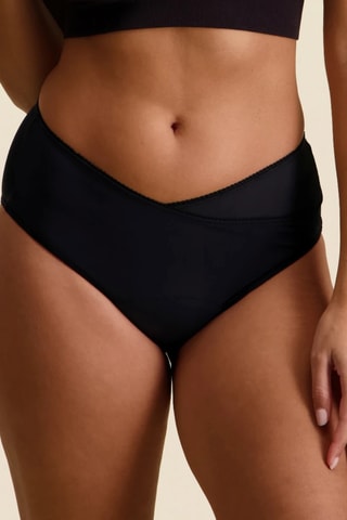 Culotte menstruelle en coton biologique taille haute - Noir - Abondant - Sisters Republic