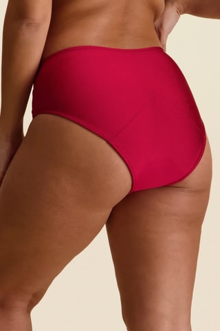 Culotte menstruelle en fibres de bambou taille haute - Rouge - Abondant - Sisters Republic