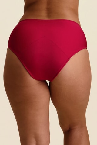Culotte menstruelle en fibres de bambou taille haute - Rouge - Moyen - Sisters Republic