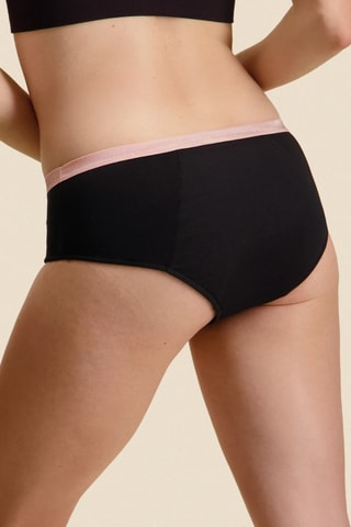Shorty menstruelle en coton biologique - Noir - Léger - Sisters Republic