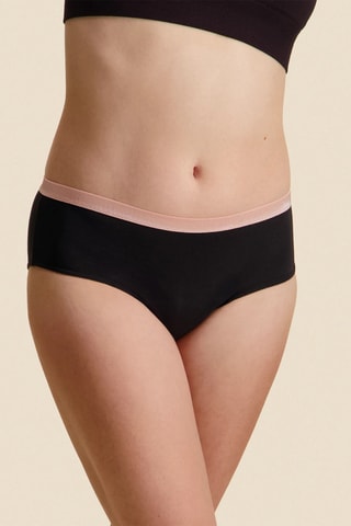 Shorty menstruelle en coton biologique - Noir - Léger - Sisters Republic