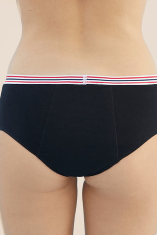 Shorty menstruelle en coton biologique - Flux normal à abondant - Noir - Abondant - Sisters Republic