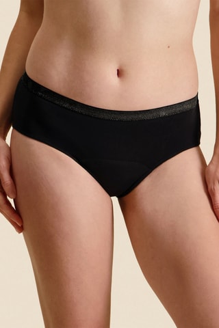 Culotte menstruelle en coton biologique - Noir - Léger - Sisters Republic