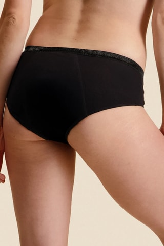 Culotte menstruelle en coton biologique - Noir - Léger - Sisters Republic