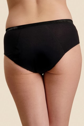 Culotte menstruelle en coton biologique - Noir - Léger - Sisters Republic