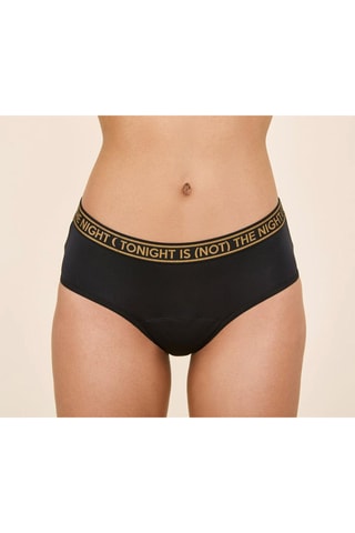 Culotte menstruelle en coton biologique - Flux léger à normal - Noir - Abondant - Sisters Republic