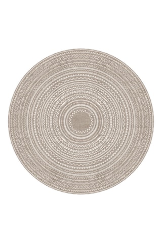 Tappeto in vinile Kamal - Beige e bianco