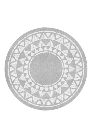 Tappeto in vinile Khamba - Grigio e bianco