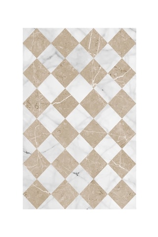 Tappeto in vinile Gadir - Beige e bianco