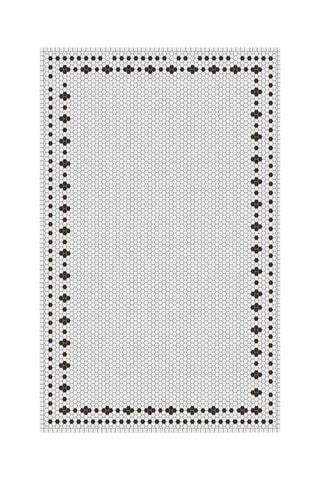 Tapis en vinyle Marie Blanc et noir