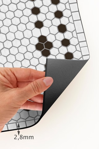 Tapis en vinyle Marie Blanc et noir