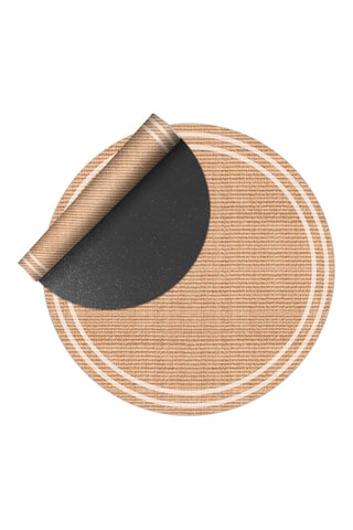 Tappeto in vinile Agnan - Beige e bianco